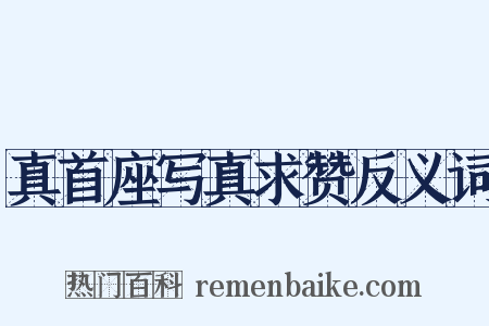 真首座写真求赞反义词是什么意思的图片